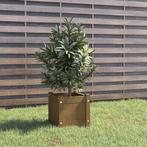 vidaXL Plantenbak 31x31x31 cm massief grenenhout honingbruin, Verzenden, Nieuw