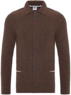 R2 Cardigan Merino Wol Bruin maat Maat 52/54 (L) Heren, Maat 52/54 (L), Bruin, Verzenden, Nieuw