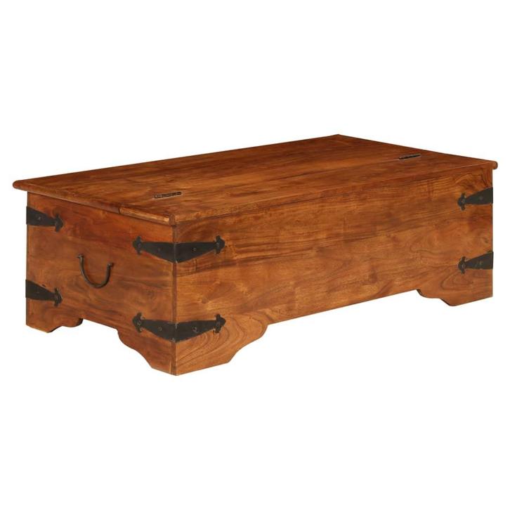 vidaXL Salontafel 110x55x35 cm massief acaciahout met, Huis en Inrichting, Tafels | Salontafels, Nieuw, Verzenden