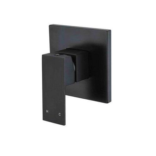 Bieden: Meir Square black wall hot | cold shower mixer - MW, Doe-het-zelf en Bouw, Sanitair, Ophalen of Verzenden