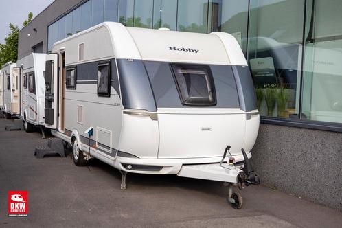 Hobby De Luxe 490 KMF, Caravans en Kamperen, Caravans, 1000 - 1250 kg, Gascomfoor, Hordeur, Kachel, Koelkast, Mover, Openslaande ramen