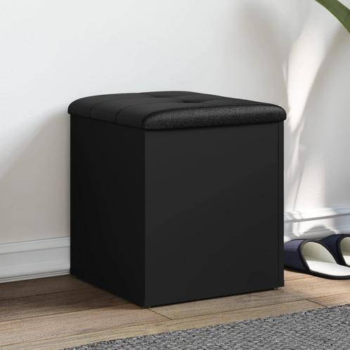 vidaXL Opbergbank 42x42x45 cm bewerkt hout zwart, Huis en Inrichting, Overige Huis en Inrichting, Nieuw, Verzenden
