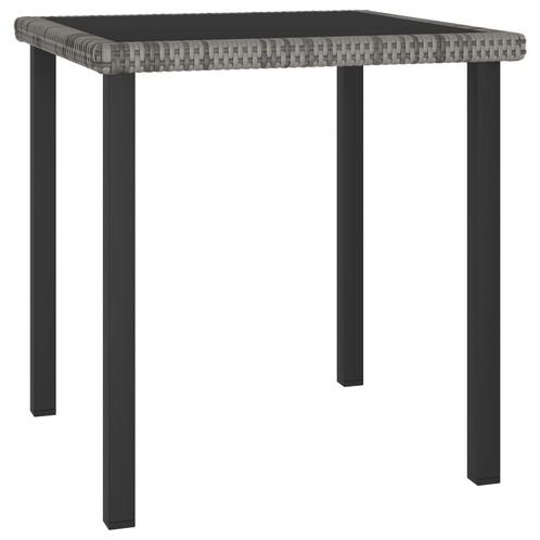 vidaXL Tuintafel 70x70x73 cm poly rattan grijs, Tuin en Terras, Tuintafels, Nieuw, Verzenden