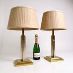 Willy Rizzo - Lampe de table - Gratte-ciel - Laiton, Textile