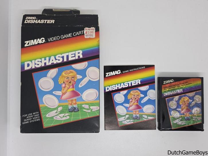 Atari 2600 - Zimag - Dishaster, Games en Spelcomputers, Spelcomputers | Atari, Gebruikt, Verzenden