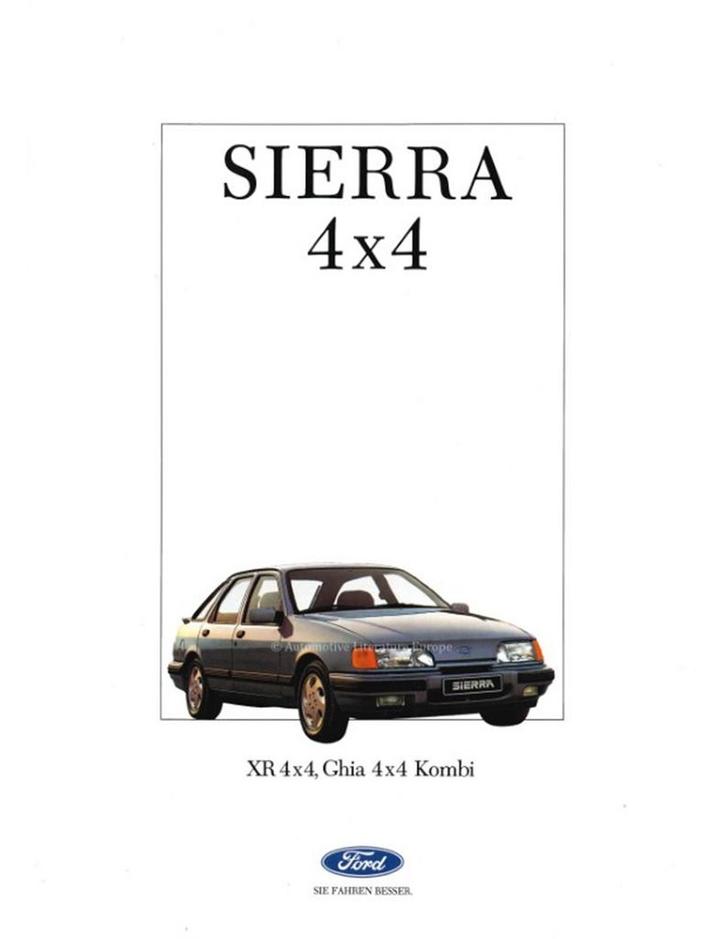 1988 FORD SIERRA 4X4 BROCHURE DUITS, Boeken, Auto's | Folders en Tijdschriften