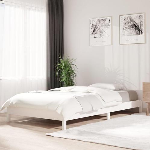 vidaXL Bed stapelbaar 100x200 cm massief grenenhout wit, Huis en Inrichting, Slaapkamer | Bedden, Nieuw, Verzenden