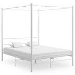 vidaXL Hemelbedframe metaal wit 160x200 cm, Huis en Inrichting, Slaapkamer | Bedden, Verzenden, Nieuw