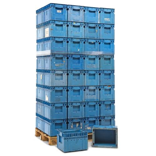 Gebruikte stapelbak kunststof palletaanbieding alle wanden, Doe-het-zelf en Bouw, Kratten en Dozen, Gebruikt, Ophalen of Verzenden