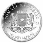 Somalië. 100 Shillings – 2023 African Wildlife Leopard 1 oz