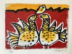 Corneille (1922-2010) - : “Vogels op muziekpapier”, Antiquités & Art