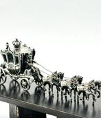 No reserve-Grote Handgemaakte zilveren miniatuur koets met, Antiek en Kunst