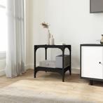 vidaXL Tv-meubel 40x33x41 cm bewerkt hout en staal zwart, Huis en Inrichting, Kasten |Televisiemeubels, Verzenden, Nieuw