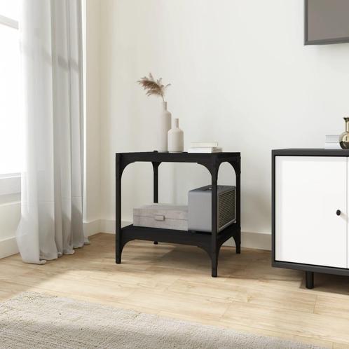 vidaXL Tv-meubel 40x33x41 cm bewerkt hout en staal zwart, Huis en Inrichting, Kasten |Televisiemeubels, Nieuw, Verzenden