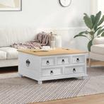 vidaXL storage box met lade Wit 90 x 78 x 45 cm Massief, Huis en Inrichting, Verzenden, Nieuw