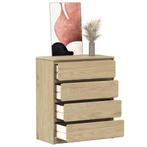 vidaXL Ladekast SAUDA 76,5x39x91 cm massief grenenhout, Huis en Inrichting, Verzenden, Nieuw