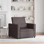vidaXL Enkel Sofa Bed Donkerbruin 90 x 165 x 87 cm Stof, Huis en Inrichting, Fauteuils, Verzenden, Nieuw
