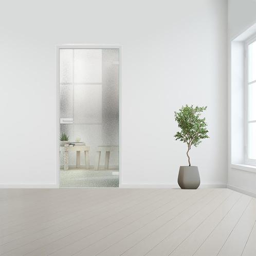 Glazen binnendeur voor stomp kozijn aluminium beslag-Rechtsd, Doe-het-zelf en Bouw, Glas en Ramen, Nieuw, Verzenden