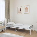 vidaXL Bedframe met hoofdbord metaal wit 75 x 190 cm, Huis en Inrichting, Slaapkamer | Bedden, Nieuw, Verzenden