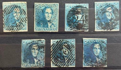 België 1849 - 2c Blauw, Leopold I type Epauletten, 7, Postzegels en Munten, Postzegels | Europa | België