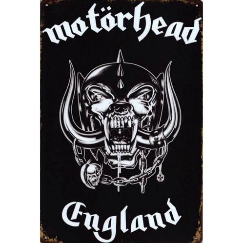 Wandbord reclamebord schild Motörhead England Snaggletooth, Verzamelen, Retro, Huis en Inrichting, Verzenden