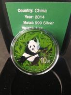 China. 10 Yuan 2014 Panda Smoking Cannabis Cyber Green
