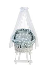Alvi® Wieg Birthe compleet wit 911-1 Dierentuin blauw, Verzenden, Nieuw