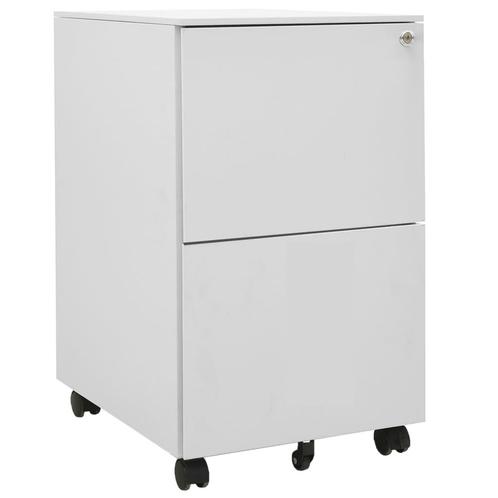 vidaXL Ladeblok verrijdbaar 39x45x67 cm staal lichtgrijs, Huis en Inrichting, Kasten | Overige, Nieuw, Verzenden