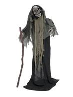 Halloween-figuur Wanderer, Skelet Met Wandelstok 160 Cm, Nieuw