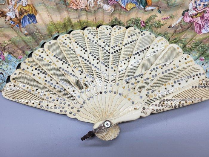 Handwaaier - Been, Papier, Antiek en Kunst, Curiosa en Brocante