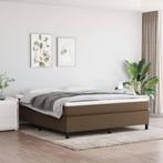 vidaXL Boxspring bed stof donkerbruin 180x200 cm, Verzenden
