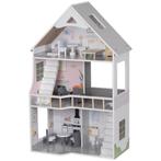 TRUUSK Houten Poppenhuis - 3 verdiepingen - 13 Meubelstukken, Kinderen en Baby's, Verzenden, Nieuw