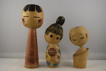 Vintage Kokeshi-poppen - Hout - Hideo Aihara - Japan - Shwa