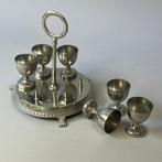Coquetier - Antique Egg display - Eggcupholder - Silver