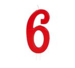 Rode Kaars 6 Jaar 12cm, Hobby en Vrije tijd, Verzenden, Nieuw