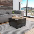 vidaXL Salontafel 60x60x35 cm bewerkt hout hoogglans zwart, Verzenden, Nieuw