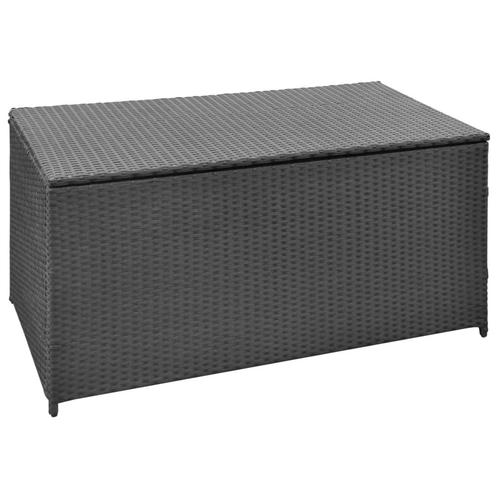 vidaXL Tuinbox 120x50x60 cm poly rattan zwart, Tuin en Terras, Bergingen en Tuinkasten, Nieuw, Verzenden