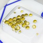 34 pcs Diamant (Kleurbehandeld) - 1.38 ct - Rond - Fancy, Nieuw
