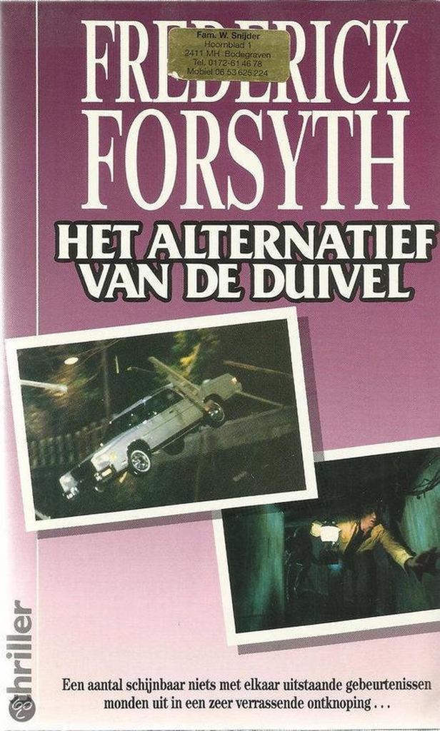 ALTERNATIEF VAN DE DUIVEL 9789044965032 Forsyth, Boeken, Thrillers, Gelezen, Verzenden