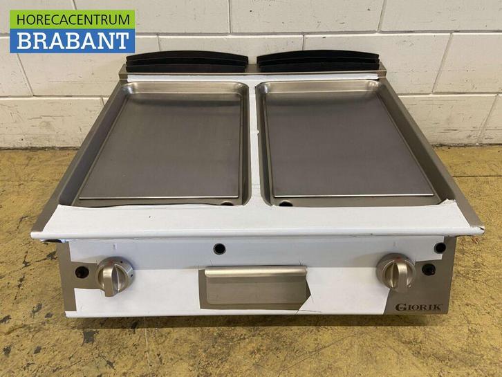 RVS Giorik bakplaat kookplaat grillplaat 2 zones 80 cm GAS, Zakelijke goederen, Horeca | Keukenapparatuur, Ophalen of Verzenden