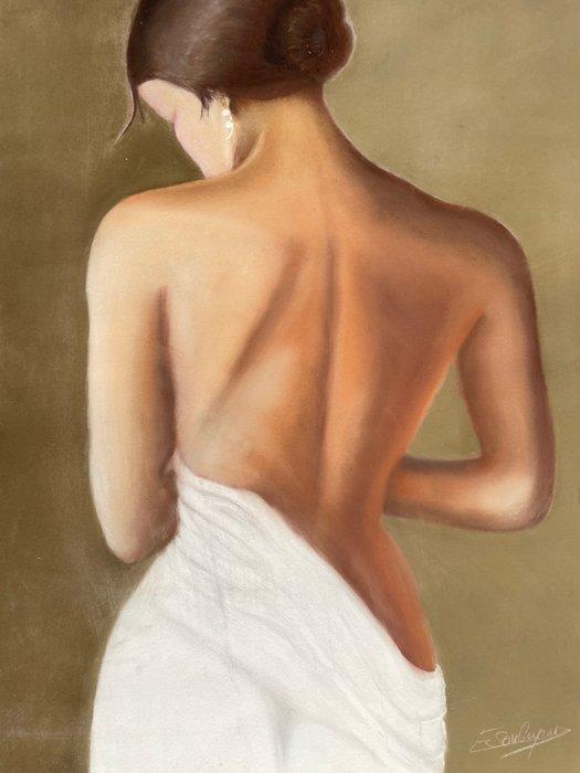 Franse school (XX) - Nu de dos, Antiek en Kunst, Kunst | Schilderijen | Klassiek