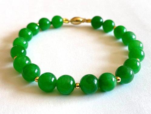 Zonder Minimumprijs - Armband 18 Karaat (750) Goud - Groene, Handtassen en Accessoires, Armbanden