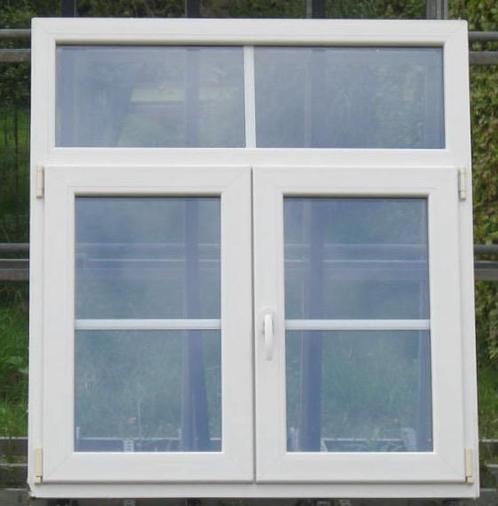 pvc raam , chassis , venster , kozijn 115 x 126 creme 9001, Doe-het-zelf en Bouw, Raamkozijnen en Schuifdeuren, Inclusief glas