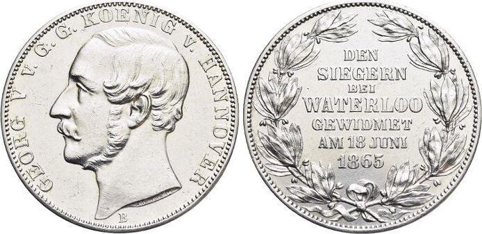 Vereinstaler, daalder 1865 B Hannover-koenigreich Georg V..., Postzegels en Munten, Munten | Europa | Niet-Euromunten, België