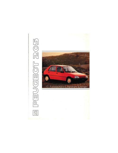 1990 PEUGEOT 205 BROCHURE FRANS, Livres, Autos | Brochures & Magazines