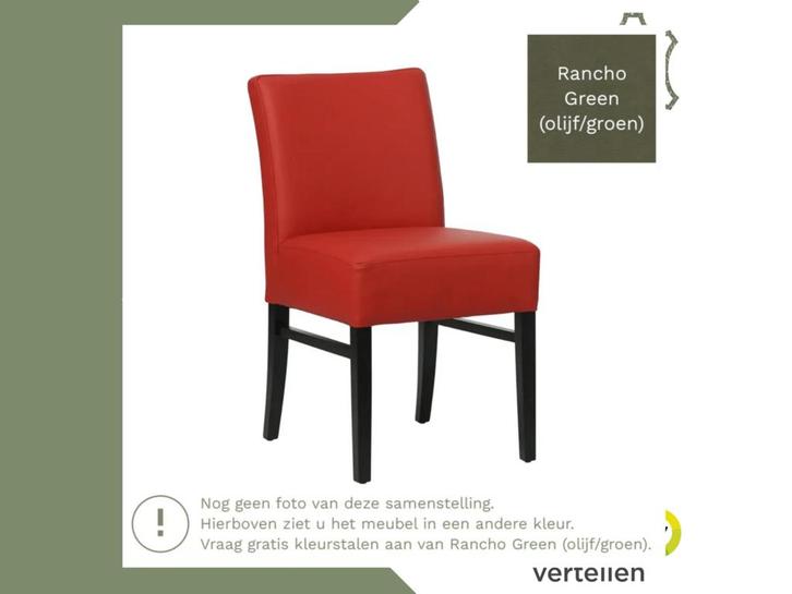 Leren eetkamerstoel Hold - Rancho Green (olijf/groen) -, Huis en Inrichting, Stoelen, Overige kleuren, Eén, Nieuw, Leer, Ophalen of Verzenden