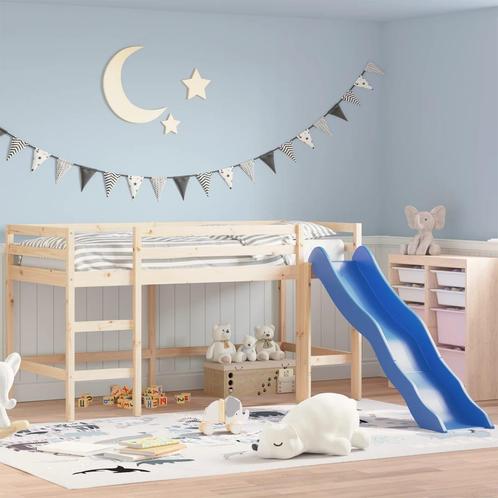 vidaXL Kinderhoogslaper met glijbaan massief grenenhout, Maison & Meubles, Chambre à coucher | Lits, Envoi