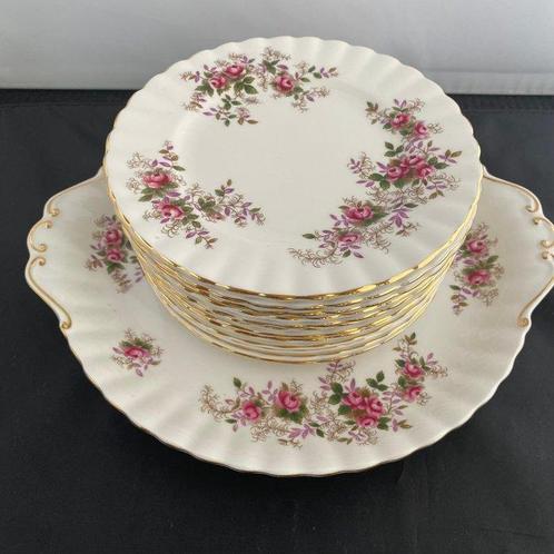 Royal Albert - Service à pâtisserie/gâteau (13) - Rose, Antiquités & Art, Antiquités | Meubles | Tables