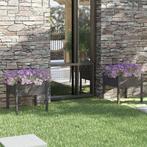 vidaXL Plantenbakken 2 st 70x70x70 cm massief grenenhout, Tuin en Terras, Verzenden, Nieuw