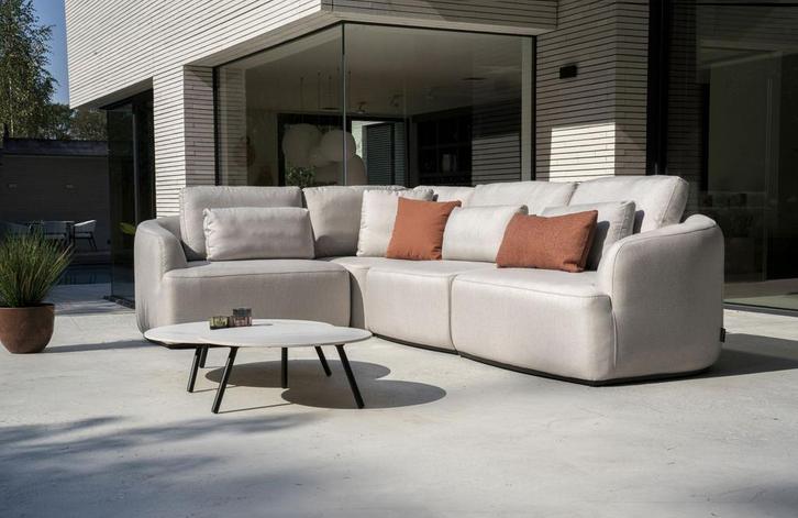 Flow Yavi L-loungebank Graumel chalk |   Sunbrella | SALE, Tuin en Terras, Tuinsets en Loungesets